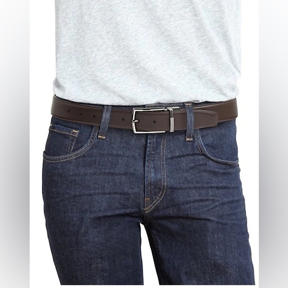 Tiled Reversible Leather Belt - 34 - Picture 2 of 7